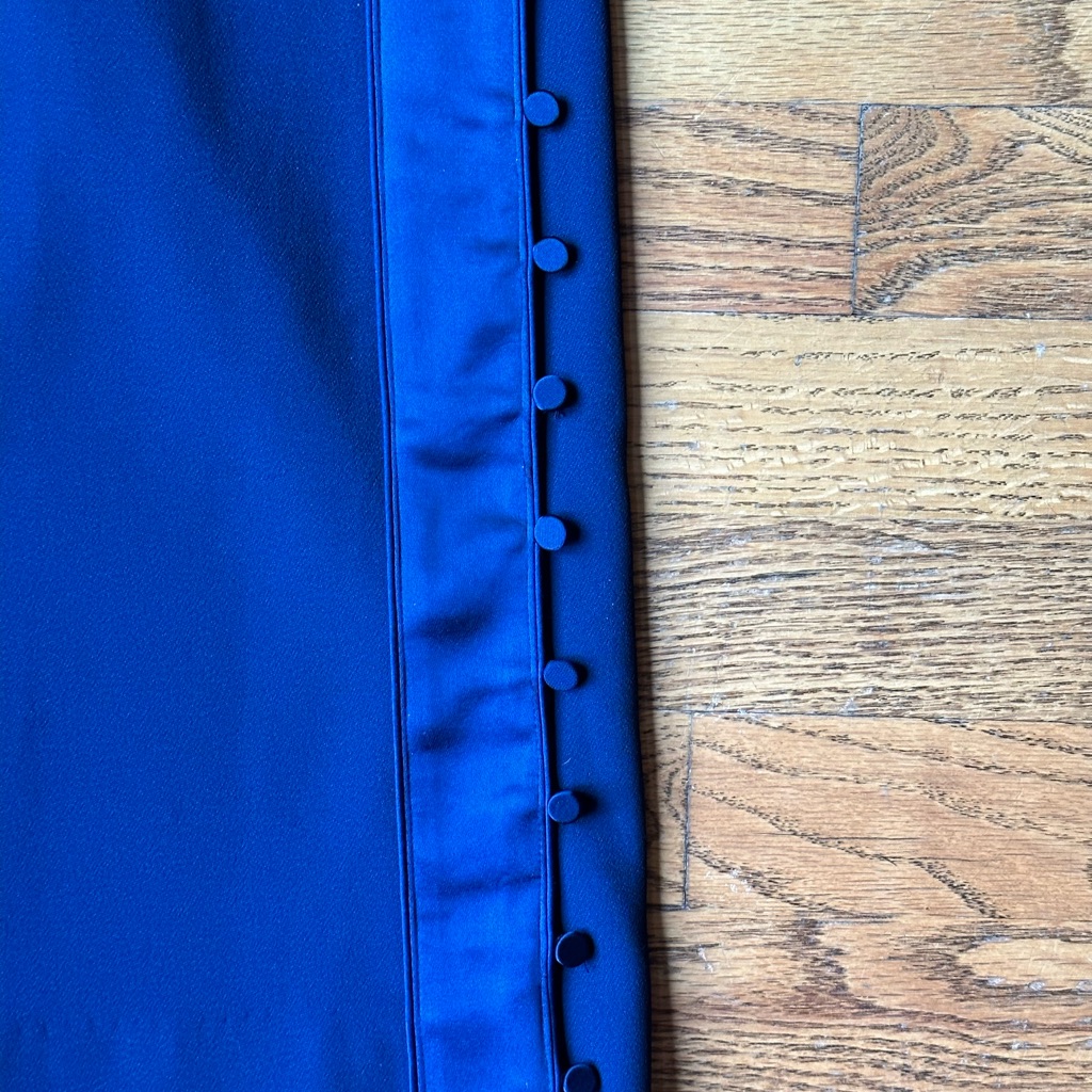 Jonathan Simkhai Navy Blue Wide Leg Tuxedo Pants. Size 12. Incredible!
